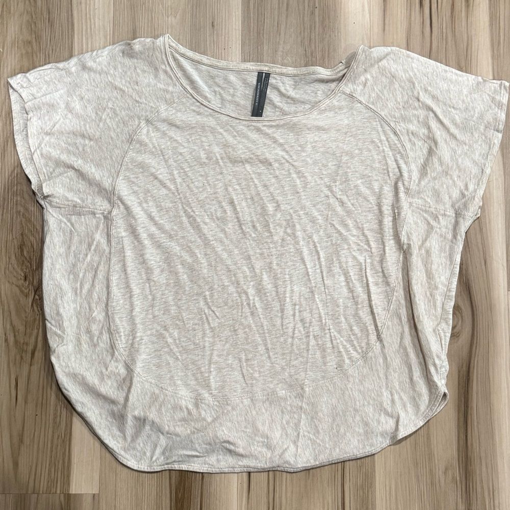 Anthropologie Tan Short Sleeve Shirt Women’s Small